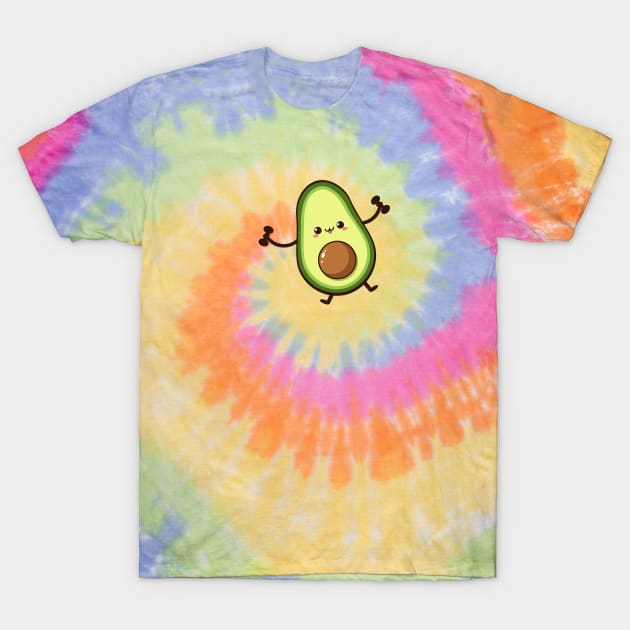 Cute half avocado with dumbbells T-Shirt by AnnArtshock